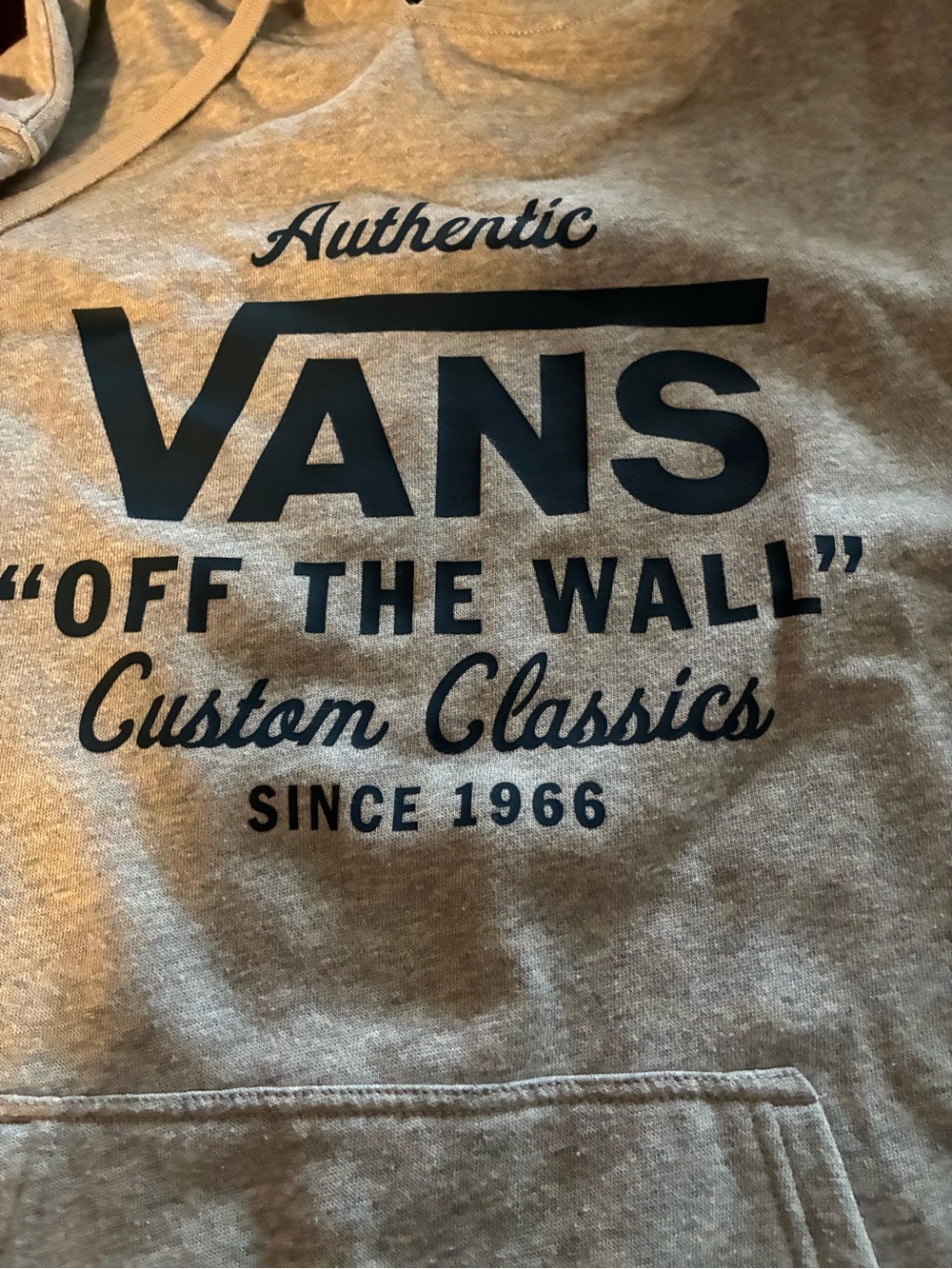 Vans Men's Gray Crewneck Sweatshirt with Navy Logo